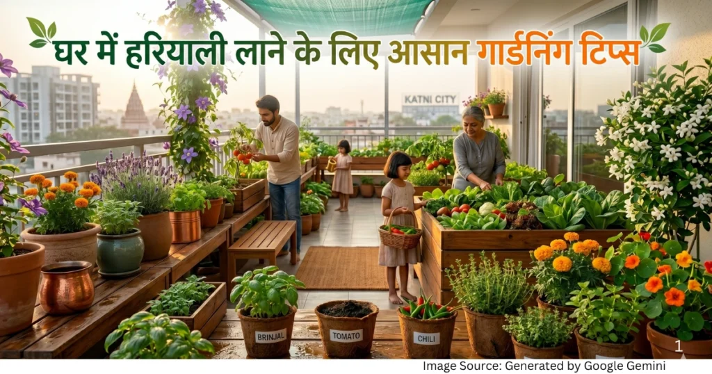 “सुबह की सुनहरी धूप में चमकता हुआ हरा-भरा सिनेमैटिक टेरेस गार्डन”