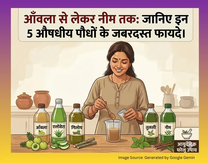 Amazing benifit of amla aloevera giloy tulsi and neem