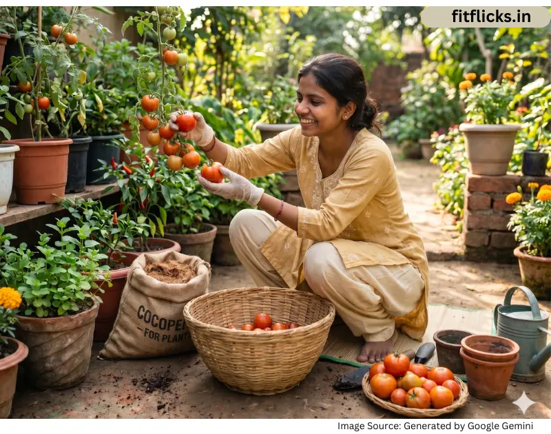 Healthy organic vegetable plants growing in kitchen garden