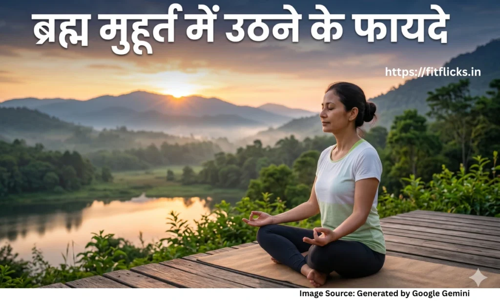 ब्रह्म मुहूर्त में योग और ध्यान करता हुआ व्यक्ति