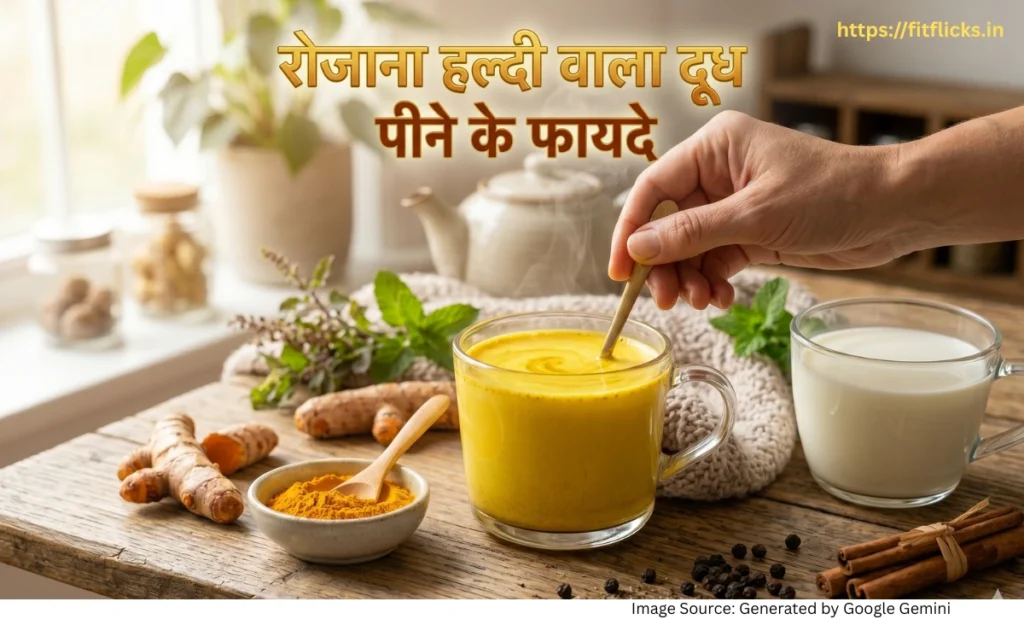 रोजाना हल्दी वाला दूध पीने के फायदे और प्राकृतिक स्वास्थ्य के लिए हल्दी दूध